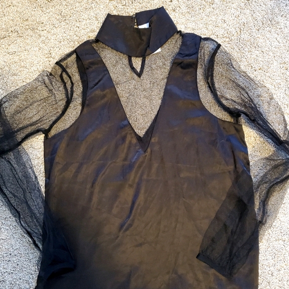 NWT Seek the Lable black top sheer sz M - Picture 1 of 4